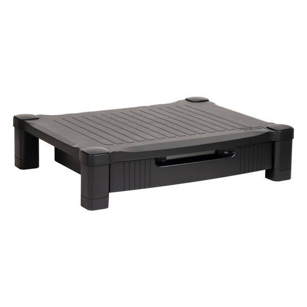 Mind Reader Anchor Monitor Stand with Storage Drawer, Black