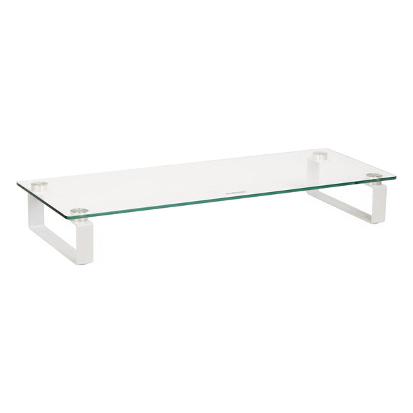 Mind Reader Glass Monitor Stand, Clear
