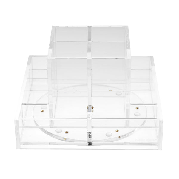 Russell+Hazel Acrylic Carousel Rotating Desk Organizer