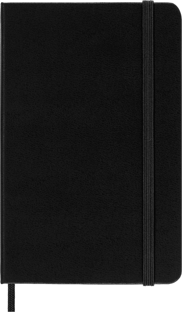 Moleskine Classic Pocket Ruled Hard Cover Notebook, Black - front cover