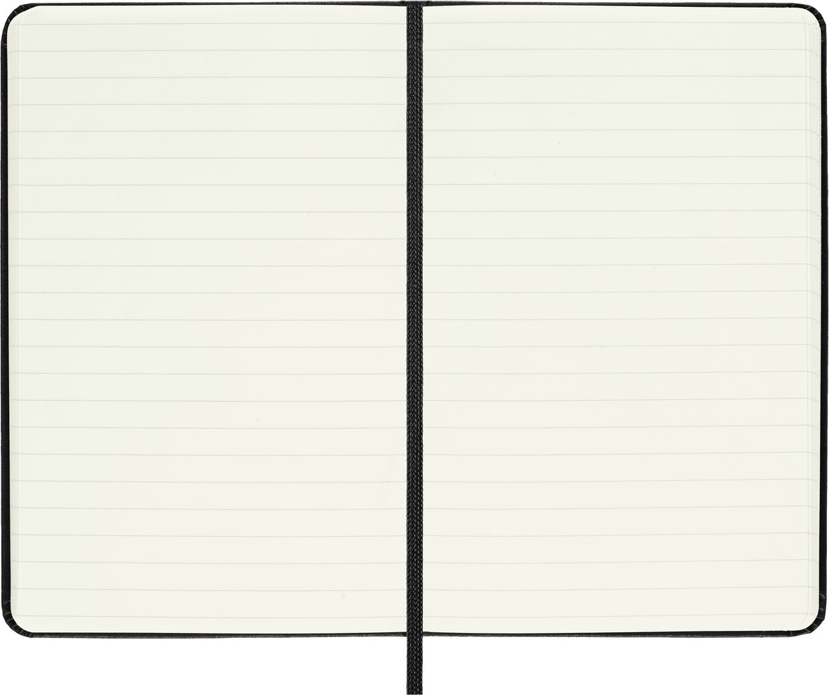 Moleskine Classic Pocket Ruled Hard Cover Notebook, Black - ruled pages