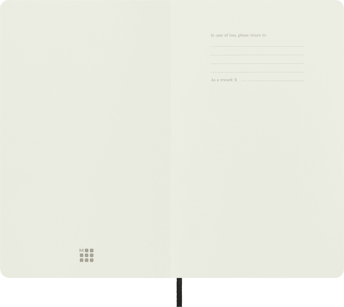 Moleskine Classic Large Ruled Soft Cover Notebook, Black - first page