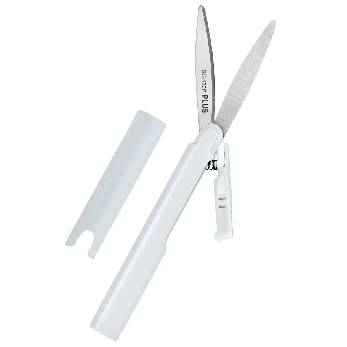 PLUS Twiggy Curved Blade Compact Scissors, White